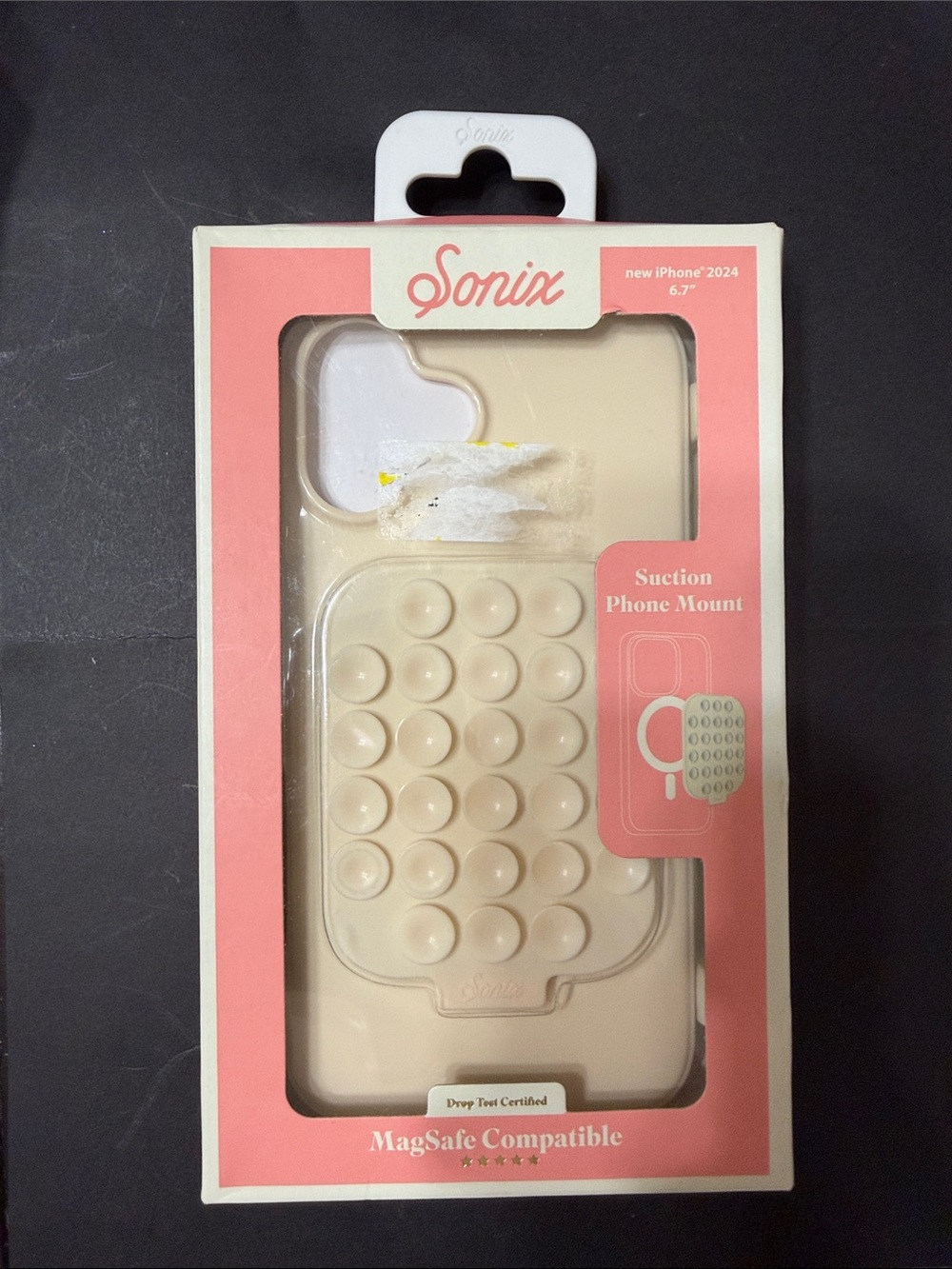 Sonix Beige Suction MagSafe-Compatible Phone Mount